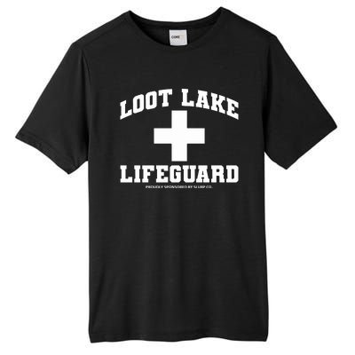 Look Lake Lifeguard Proudly Sponsored By Slurp Co Tall Fusion ChromaSoft Performance T-Shirt