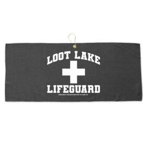 Look Lake Lifeguard Proudly Sponsored By Slurp Co Large Microfiber Waffle Golf Towel