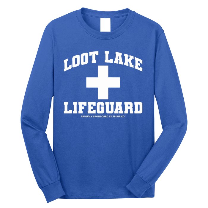 Look Lake Lifeguard Proudly Sponsored By Slurp Co Long Sleeve Shirt