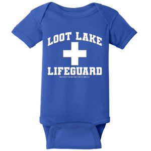 Look Lake Lifeguard Proudly Sponsored By Slurp Co Baby Bodysuit