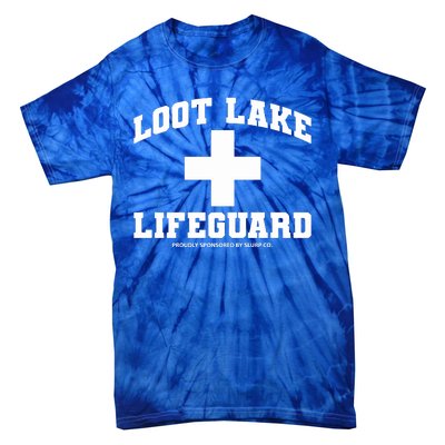 Look Lake Lifeguard Proudly Sponsored By Slurp Co Tie-Dye T-Shirt