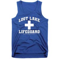 Look Lake Lifeguard Proudly Sponsored By Slurp Co Tank Top