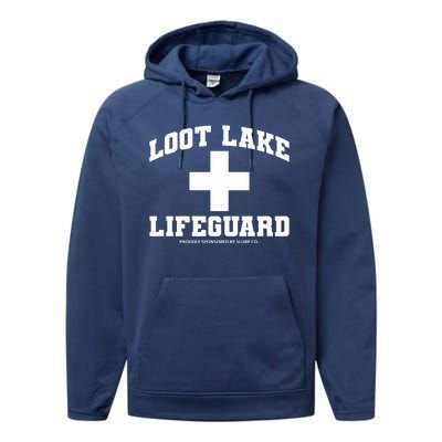 Look Lake Lifeguard Proudly Sponsored By Slurp Co Performance Fleece Hoodie