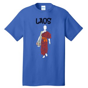 Laos Lao Laotian Proud Pray Prayer Monk Buddhist Buddha Cool Gift Tall T-Shirt