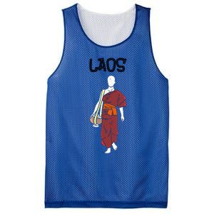 Laos Lao Laotian Proud Pray Prayer Monk Buddhist Buddha Cool Gift Mesh Reversible Basketball Jersey Tank