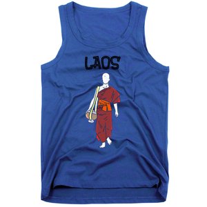 Laos Lao Laotian Proud Pray Prayer Monk Buddhist Buddha Cool Gift Tank Top