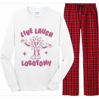 Live Laugh Lobotomy Vintage Cartoon Weird Long Sleeve Pajama Set