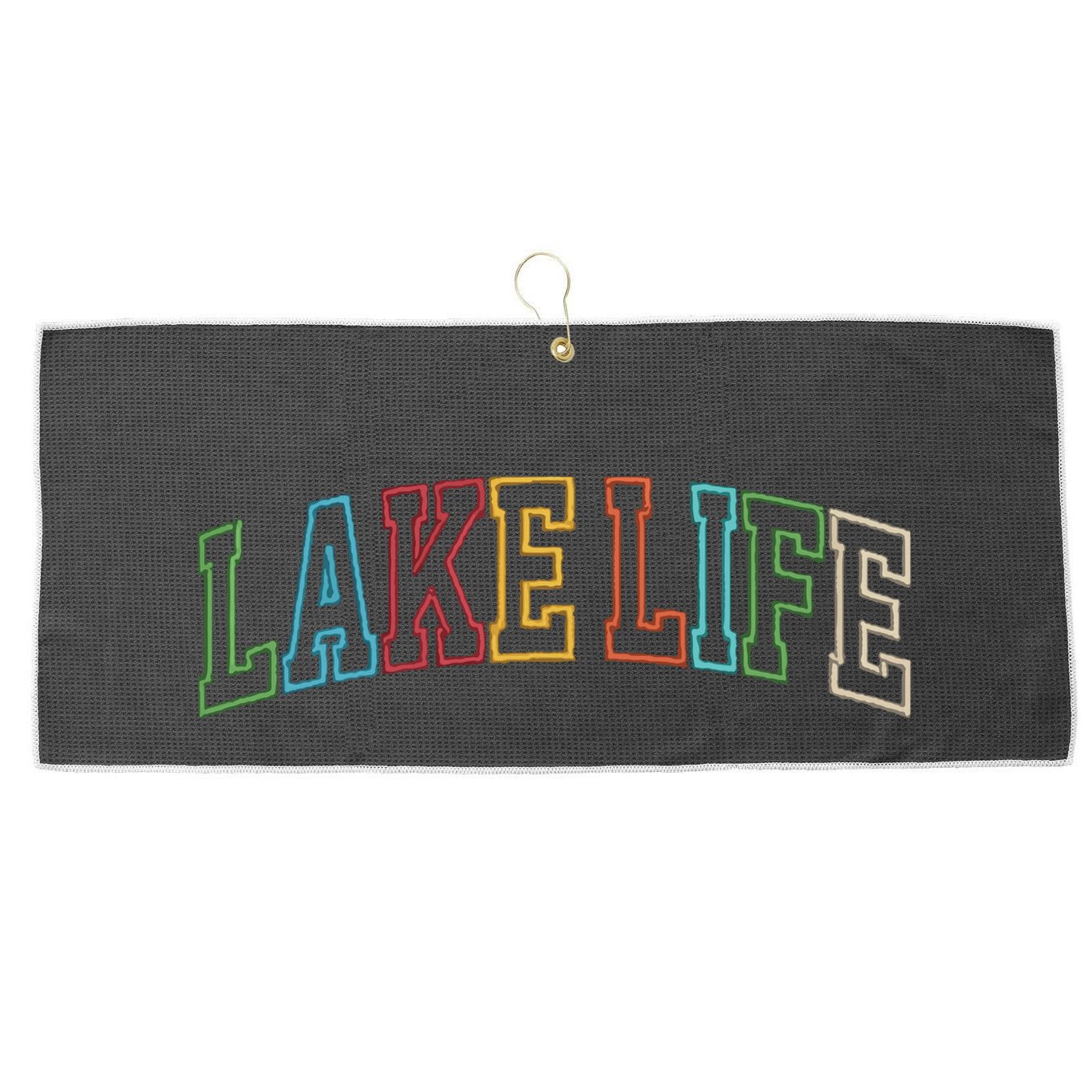 Lake Life Large Microfiber Waffle Golf Towel