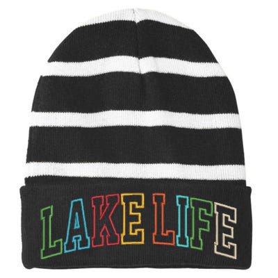 Lake Life Striped Beanie with Solid Band