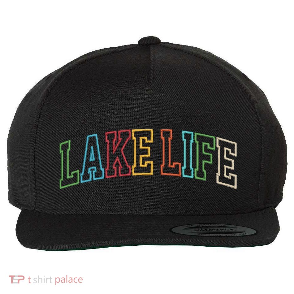 Lake Life Wool Snapback Cap