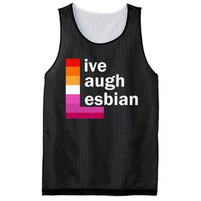 Live Laugh Lesbian Mesh Reversible Basketball Jersey Tank