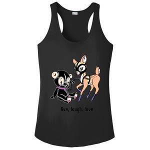 Live Laugh Love Beer Deer Gift Ladies PosiCharge Competitor Racerback Tank