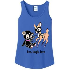 Live Laugh Love Beer Deer Gift Ladies Essential Tank