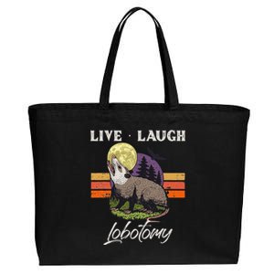 Live Laugh Lobotomy Opossum Funny Possum Lobotomies Cotton Canvas Jumbo Tote