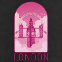 London Landmark 7 Panel Mesh Trucker Snapback Hat