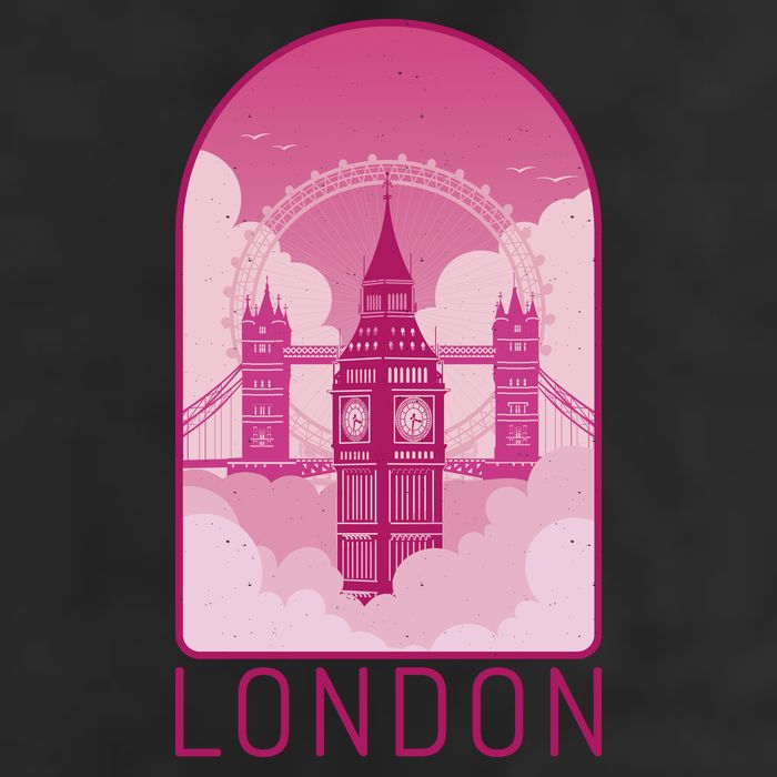 London Landmark 7 Panel Mesh Trucker Snapback Hat