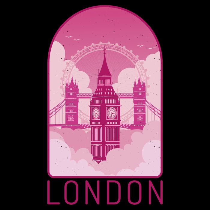 London Landmark Drawstring Bag