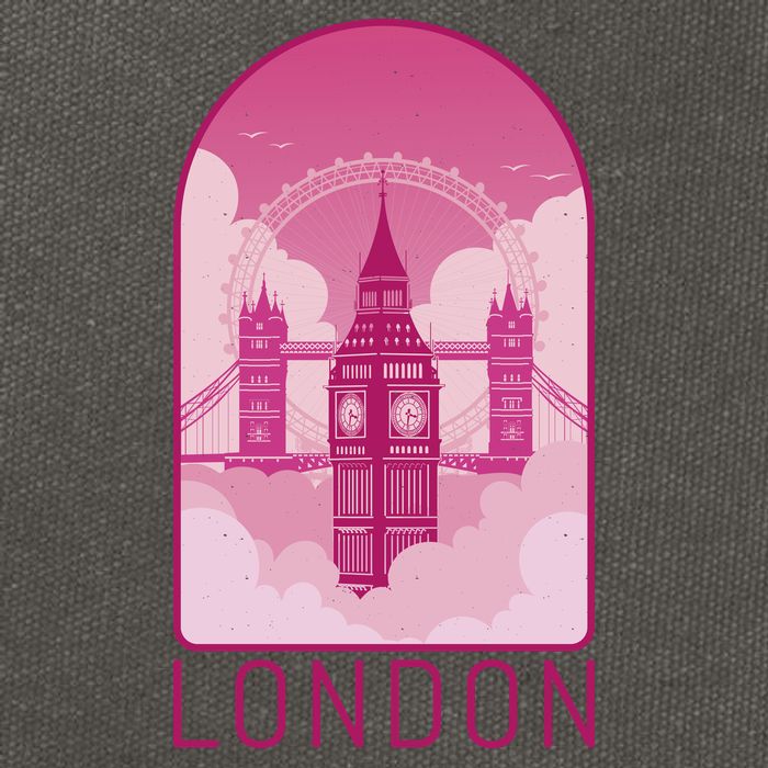 London Landmark Cotton Canvas Backpack