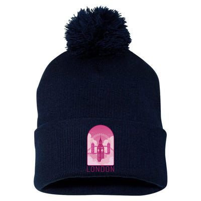 London Landmark Pom Pom 12in Knit Beanie