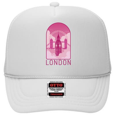 London Landmark High Crown Mesh Back Trucker Hat