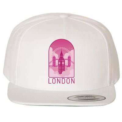 London Landmark Wool Snapback Cap