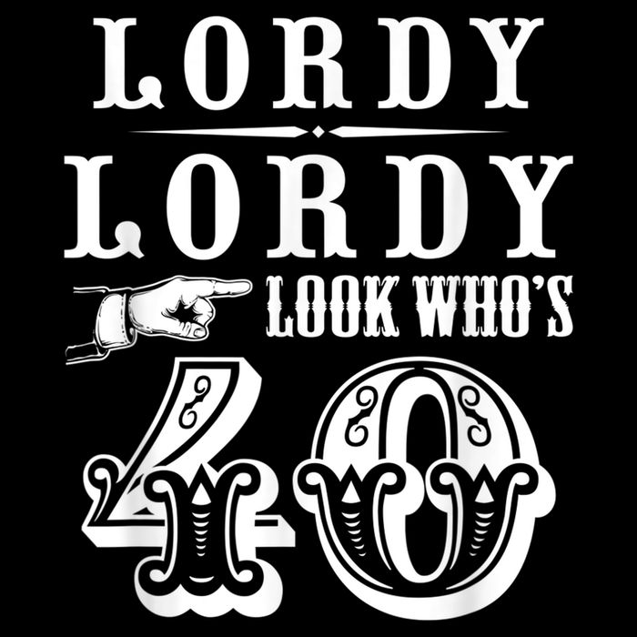 Lordy, Lordy Look Who's 40 Years Old Funny 40th Birthday Drawstring Bag