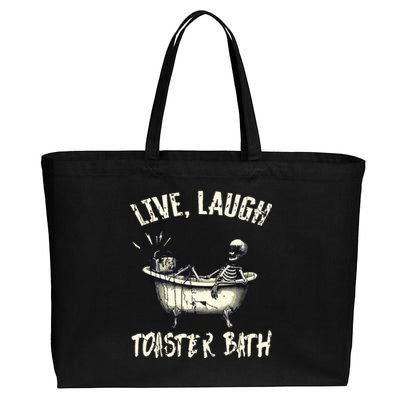 Live Laugh Cotton Canvas Jumbo Tote