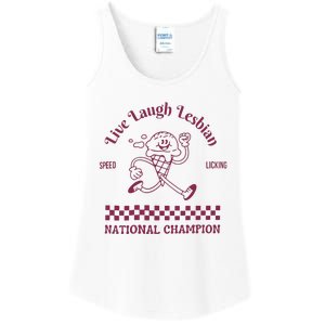 Live Laugh Lesbian Funny Lesbian Ladies Essential Tank