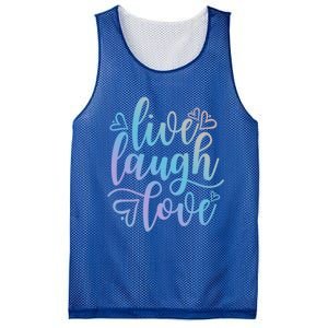 Live Laugh Love Beautiful Positive Message Good Vibes Cool Gift Mesh Reversible Basketball Jersey Tank