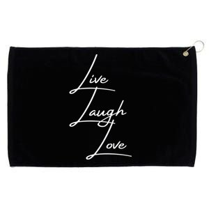 Live Laugh Love Cute Gift Grommeted Golf Towel