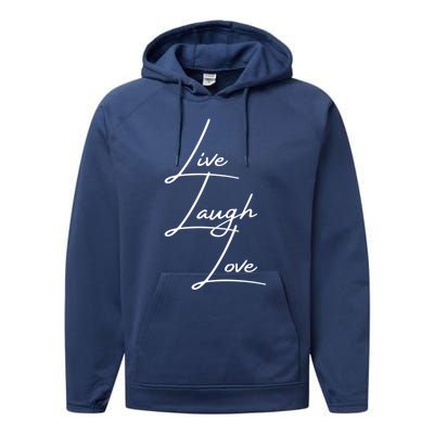 Live Laugh Love Cute Gift Performance Fleece Hoodie