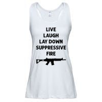 Live Laugh Lay Down Suppressive Fire Shirt Best Gift For Gun Lovers Ladies Essential Flowy Tank