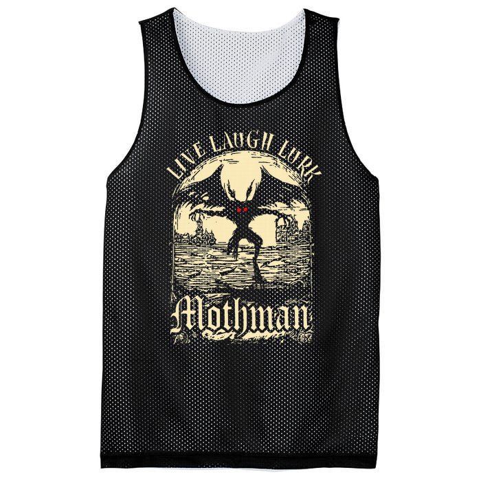 Live. Laugh. Lurk Mothman Mesh Reversible Basketball Jersey Tank