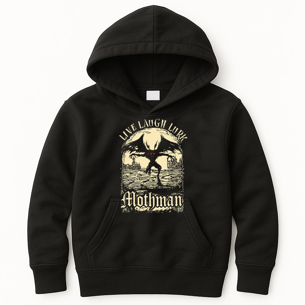 Live. Laugh. Lurk Mothman Kids Hoodie