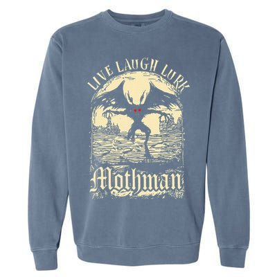 Live. Laugh. Lurk Mothman Garment-Dyed Sweatshirt