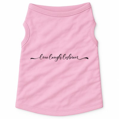 Live Laugh Lesbian Pride Tee Pride Adult Doggie Tank