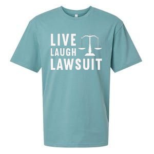 Live Laugh Lawsuit Litigator Lawyer Attorney Sueded Cloud Jersey T-Shirt