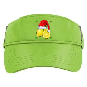 Lemon Lover Lemon Wearing Santa Hat Xmas Christmas Swea Adult Drive Performance Visor