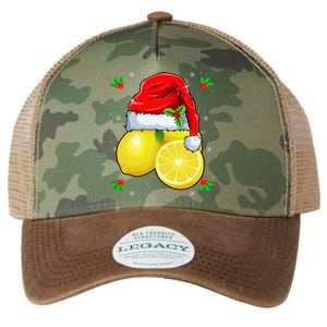 Lemon Lover Lemon Wearing Santa Hat Xmas Christmas Swea Legacy Tie Dye Trucker Hat