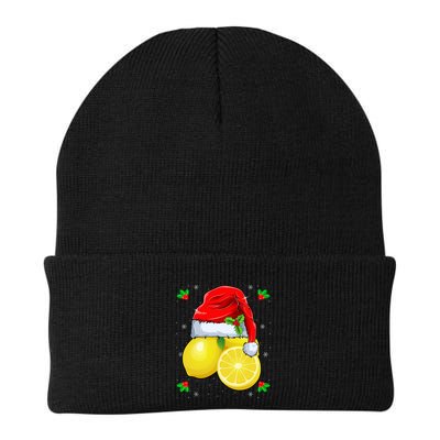 Lemon Lover Lemon Wearing Santa Hat Xmas Christmas Swea Beanie