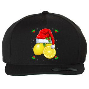 Lemon Lover Lemon Wearing Santa Hat Xmas Christmas Swea Wool Snapback Cap