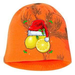 Lemon Lover Lemon Wearing Santa Hat Xmas Christmas Swea Kati - Camo Knit Beanie