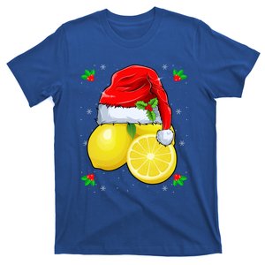 Lemon Lover Lemon Wearing Santa Hat Xmas Christmas Swea T-Shirt