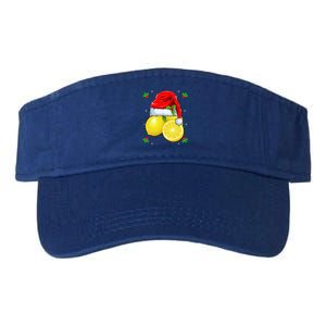 Lemon Lover Lemon Wearing Santa Hat Xmas Christmas Swea Valucap Bio-Washed Visor