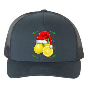 Lemon Lover Lemon Wearing Santa Hat Xmas Christmas Swea Yupoong Adult 5-Panel Trucker Hat