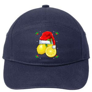 Lemon Lover Lemon Wearing Santa Hat Xmas Christmas Swea 7-Panel Snapback Hat