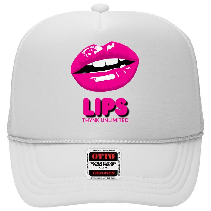 Lips Love High Crown Mesh Back Trucker Hat