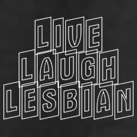 Live Laugh Lesbian Pride 7 Panel Mesh Trucker Snapback Hat