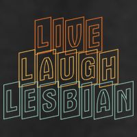 Live Laugh Lesbian Pride 7 Panel Mesh Trucker Snapback Hat