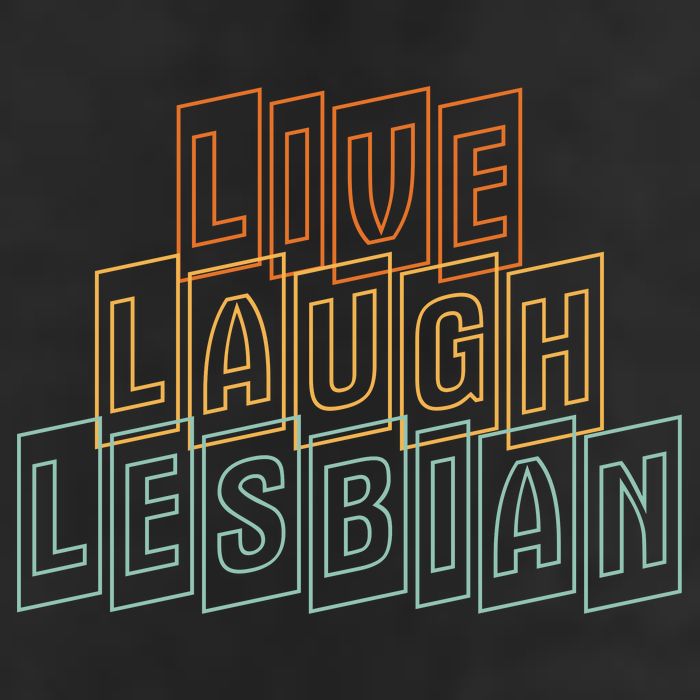 Live Laugh Lesbian Pride 7 Panel Mesh Trucker Snapback Hat